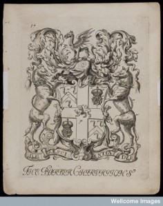 L0048991 Arms of the London Barber Surgeons' Company. Engraving